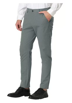 New 😉 Lars Amadeus Men's Plaid 👗 Dress Pants Classic Checked Slim Fit Formal Trousers 👍 -Cheap Lars Amadeus Shop Belk 2792