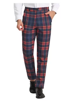 Buy 😀 Lars Amadeus Men's 👗 Dress Plaid Pants Casual Regular Fit Flat Front Stretch Checked Trousers ✨ -Cheap Lars Amadeus Shop Belk 2867
