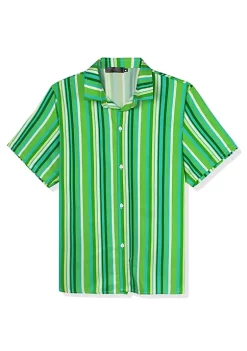 Deals 🌟 Lars Amadeus Men's ☀️ Summer Striped 👕 Shirts Short Sleeves Button Down Beach Color Block 👕 Shirt 😀 -Cheap Lars Amadeus Shop Belk 2902