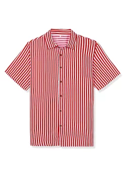 Deals 🌟 Lars Amadeus Men's ☀️ Summer Striped 👕 Shirts Short Sleeves Button Down Beach Color Block 👕 Shirt 😀 -Cheap Lars Amadeus Shop Belk 2910