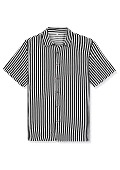 Deals 🌟 Lars Amadeus Men's ☀️ Summer Striped 👕 Shirts Short Sleeves Button Down Beach Color Block 👕 Shirt 😀 -Cheap Lars Amadeus Shop Belk 2912