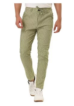 New ⌛ Lars Amadeus Men's Business Striped Pants Drawstring Slim Fit 👗 Dress Trousers 🎉 -Cheap Lars Amadeus Shop Belk 2933