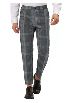 Brand new 🥰 Lars Amadeus Men's Business Plaid Printed Slim Fit Flat Front Checked 👗 Dress Pants ✨ -Cheap Lars Amadeus Shop Belk 2964