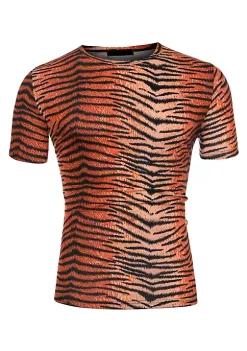 Discount 👍 Lars Amadeus Men's Prints 👕 Shirts Round Neck Pattern Short Sleeve T 👕 Shirt 🎁