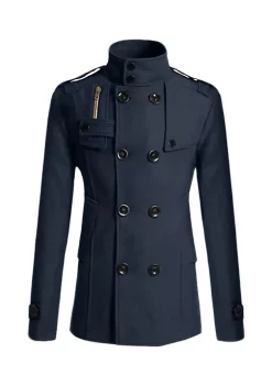 Cheapest 👍 Lars Amadeus Men's Winter Trench 🧥 Coat Stand Collar Double Breasted Notch Lapel Pea 🧥 Coats 🌟 17 Cheapest 👍 Lars Amadeus Men's Winter Trench 🧥 Coat Stand Collar Double Breasted Notch Lapel Pea 🧥 Coats 🌟 -Cheap Lars Amadeus Shop Belk 300