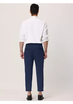 Flash Sale 🎉 Lars Amadeus Men's Skinny Cropped Trouser Solid Color Flat Front Ankle-Length 👗 Dress Pants 😍 -Cheap Lars Amadeus Shop Belk 3018