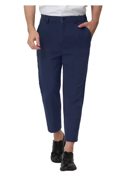 Flash Sale 🎉 Lars Amadeus Men's Skinny Cropped Trouser Solid Color Flat Front Ankle-Length 👗 Dress Pants 😍 -Cheap Lars Amadeus Shop Belk 3020