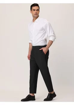 Best reviews of 🛒 Lars Amadeus Men's 👗 Dress Pants Solid Color Flat Front Slim Fit Business Cropped Pants 🤩 -Cheap Lars Amadeus Shop Belk 3025