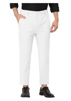 Best reviews of 🛒 Lars Amadeus Men's 👗 Dress Pants Solid Color Flat Front Slim Fit Business Cropped Pants 🤩 -Cheap Lars Amadeus Shop Belk 3027