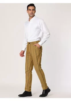 Brand new ⭐ Lars Amadeus Men's 👗 Dress Striped Pants Slim Fit Flat Front Business Pencil Trousers 🧨 -Cheap Lars Amadeus Shop Belk 3045