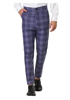 Best reviews of ๐ฅฐ Lars Amadeus Men's Plaid ๐ Dress Pants Slim Fit Classic Checked Business Trousers โจ