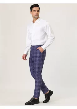 Best reviews of 🥰 Lars Amadeus Men's Plaid 👗 Dress Pants Slim Fit Classic Checked Business Trousers ✨ -Cheap Lars Amadeus Shop Belk 3070