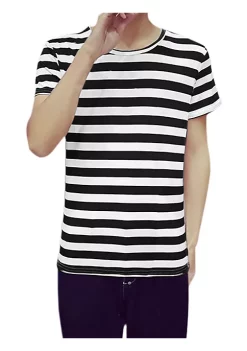 Buy 🔥 Lars Amadeus Men's Striped 👕 Shirt Crewneck Short Sleeve ☀️ Summer Tee 👕 Shirts 🤩 -Cheap Lars Amadeus Shop Belk 3090