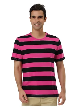 Buy 🔥 Lars Amadeus Men's Striped 👕 Shirt Crewneck Short Sleeve ☀️ Summer Tee 👕 Shirts 🤩 -Cheap Lars Amadeus Shop Belk 3093