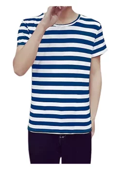 Buy 🔥 Lars Amadeus Men's Striped 👕 Shirt Crewneck Short Sleeve ☀️ Summer Tee 👕 Shirts 🤩 -Cheap Lars Amadeus Shop Belk 3094