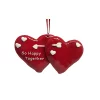 New 🌟 Roman Club Pack of 24 Red and White "So Happy Together" Hearts 🔔 Christmas Ornaments 4.25" 💯