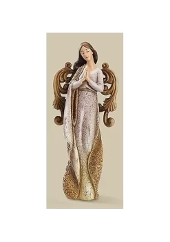 Promo 🎉 Roman 9.75" Brown and Purple Ornate Weathered Angel 🎄 Christmas Tabletop Figurine ❤️