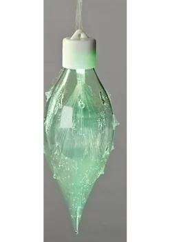 Outlet ⭐ Roman 6.5" Fiber Optic Multi- Colored LED Iridescent Glass 🎅 Christmas Finial Ornament 🥰