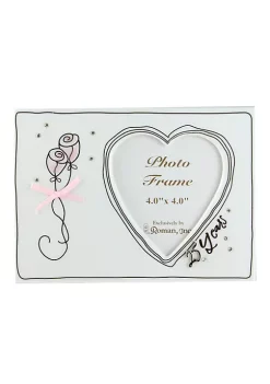 Top 10 😀 Roman 4" x 4" Silver Color 25th Wedding Anniversary Porcelain Photo Frame 🎁 -Cheap Lars Amadeus Shop Belk 3149