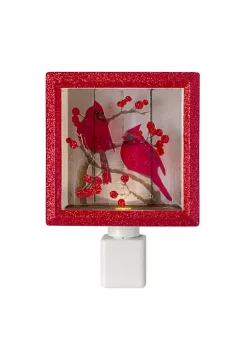 Top 10 🔥 Roman 6" Red and Brown Glitter Cardinal ❄ Christmas Night Light ✔️
