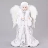 New ✔️ Roman 17" White and Silver Sequin Angel 🎄 Christmas Tree Topper 🌟