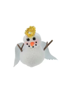 Best Pirce 🤩 Roman 5" White and Gold Angel Snowman with Halo 🎄 Christmas Ornament 😍