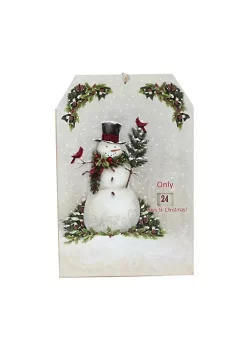 Budget ⌛ Roman 11.75" White Hanging Snowman and Cardinal Advent 🔔 Christmas Calendar ⌛ -Cheap Lars Amadeus Shop Belk 3202