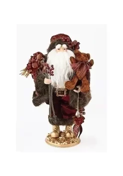 Discount 😉 Roman 18" Brown and White Santa Claus with Grapes 🔔 Christmas Tabletop Figure 🛒