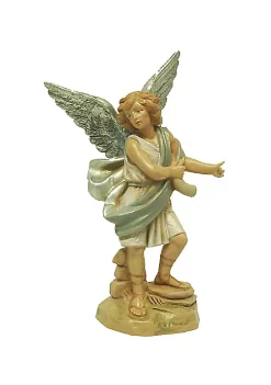 Buy 😉 Roman 5.75" Blue and Cream White Hand Painted Raphael Angel Nativity Figurine 😍