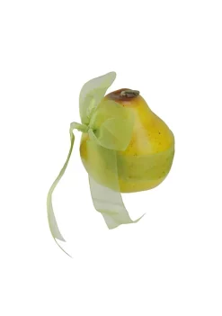 Buy ❤️ Roman 4" Green Decorative Pear Fruit with Sheer Ribbon Figure 🧨 -Cheap Lars Amadeus Shop Belk 3258