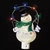 Budget 🧨 Roman 8.25" White and Green Let it Snow Snowman LED Night Light 🛒
