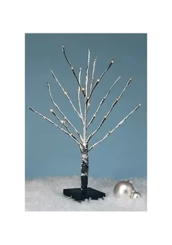 Hot Sale ⭐ Roman 24" White Battery Operated LED Lighted Snowy 🎄 Christmas Tree Tabletop Decor 👍