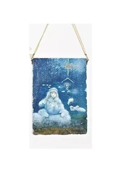 Brand new 😀 Roman 5" Shephard Boy with Sheep Hanging Plaque Decorative ❄ Christmas Ornament ✔️ -Cheap Lars Amadeus Shop Belk 3303