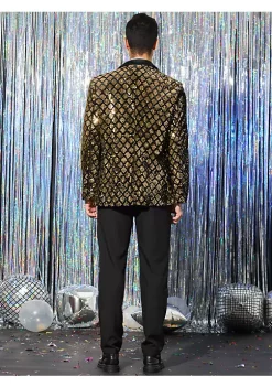 Cheap ✨ Lars Amadeus Men's Sequin Blazer Tuxedo Prom Party Shiny Glitter Sports 🧥 Coat Suit Jacket 😉 -Cheap Lars Amadeus Shop Belk 331