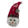 Best Sale ⌛ Roman 5" Red and White Twas the Night Snowman Head with Plaid Hat 🎄 Christmas Ornament 😀