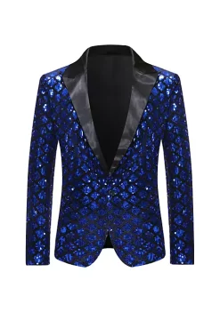 Cheap ✨ Lars Amadeus Men's Sequin Blazer Tuxedo Prom Party Shiny Glitter Sports 🧥 Coat Suit Jacket 😉 -Cheap Lars Amadeus Shop Belk 332