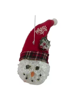 Best Sale ⌛ Roman 5" Red and White Twas the Night Snowman Head with Plaid Hat 🎄 Christmas Ornament 😀 -Cheap Lars Amadeus Shop Belk 3320