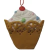 Cheap ⌛ Roman 4" Sweet Memories White Cupcake with Cherry on Top 🎄 Christmas Ornament 😉