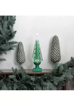 New โญ Roman 14" Green Glitter LED Swirl Water Dome with โ Christmas Tree Table Top Decoration ๐ 6 New โญ Roman 14" Green Glitter LED Swirl Water Dome with โ Christmas Tree Table Top Decoration ๐ -Cheap Lars Amadeus Shop Belk 3354