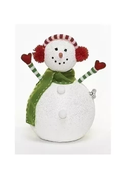 Flash Sale 🎁 Roman 12" White Animated and Musical Snowman with Earmuffs 🎄 Christmas Figurine ✨