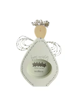 Budget ⭐ Roman 9.5" White Angel Blessings Happy Anniversary Wooden Photo Frame ⌛ -Cheap Lars Amadeus Shop Belk 3373