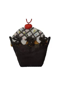 Discount 😀 Roman Sweet Memories Brown Cupcake with Cherry on Top 🎄 Christmas Ornament ✨