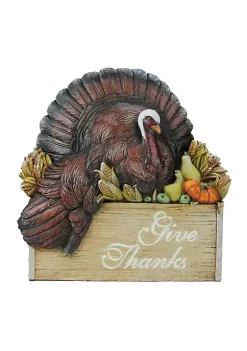 Promo 🌟 Roman 10.5" Joseph Studio"s 👪 Thanksgiving Turkey in a Crate Tabletop Decoration 🌟 -Cheap Lars Amadeus Shop Belk 3389