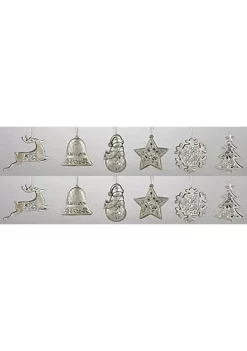 Cheap ❤️ Roman Club Pack of 12 Gold 🎁 Christmas Treasure Mosaic Symbol Ornaments 4" 🎁