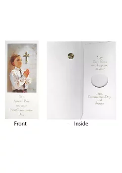 Top 10 โ๏ธ Roman Club Pack of 24 Boy First Communion Day Gift Card & Cross Pin #40118 โค๏ธ