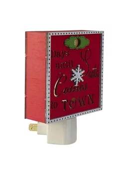 Flash Sale 🧨 Roman 5" Red and Gold Santa Countdown 🔔 Christmas Night Light 🎁 -Cheap Lars Amadeus Shop Belk 3452
