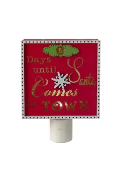 Flash Sale 🧨 Roman 5" Red and Gold Santa Countdown 🔔 Christmas Night Light 🎁 -Cheap Lars Amadeus Shop Belk 3454
