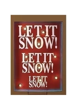Buy 👏 Roman 34" Red and White Lighted "LET IT SNOW" 🎄 Christmas Sign Outdoor Decor ⭐ -Cheap Lars Amadeus Shop Belk 3494