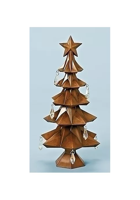 Brand new 😉 Roman 11" Brown and Clear Tabletop 🎅 Christmas Tree with Star and Jewels 😀 2 Brand new 😉 Roman 11" Brown and Clear Tabletop 🎅 Christmas Tree with Star and Jewels 😀 - Image 2