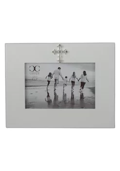 Coupon 💯 Roman 9" White Religious Picture Frame with Faux Diamond Cross 🌟 -Cheap Lars Amadeus Shop Belk 3531